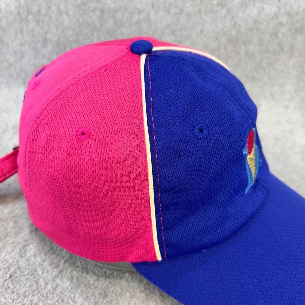 Braums Ice Cream Cone Adult Blue Pink Hat Adjustable Mesh Strapback OSFM - Picture 9 of 12